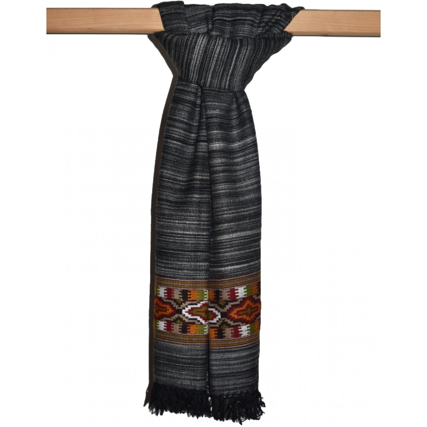 Shawl- BC 23 Merino Wool Handspun Black